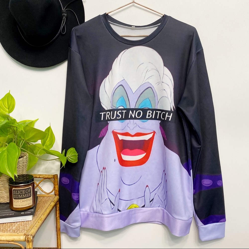 disney | ursula little mermaid trust no b*tch long sleeved tee xxl